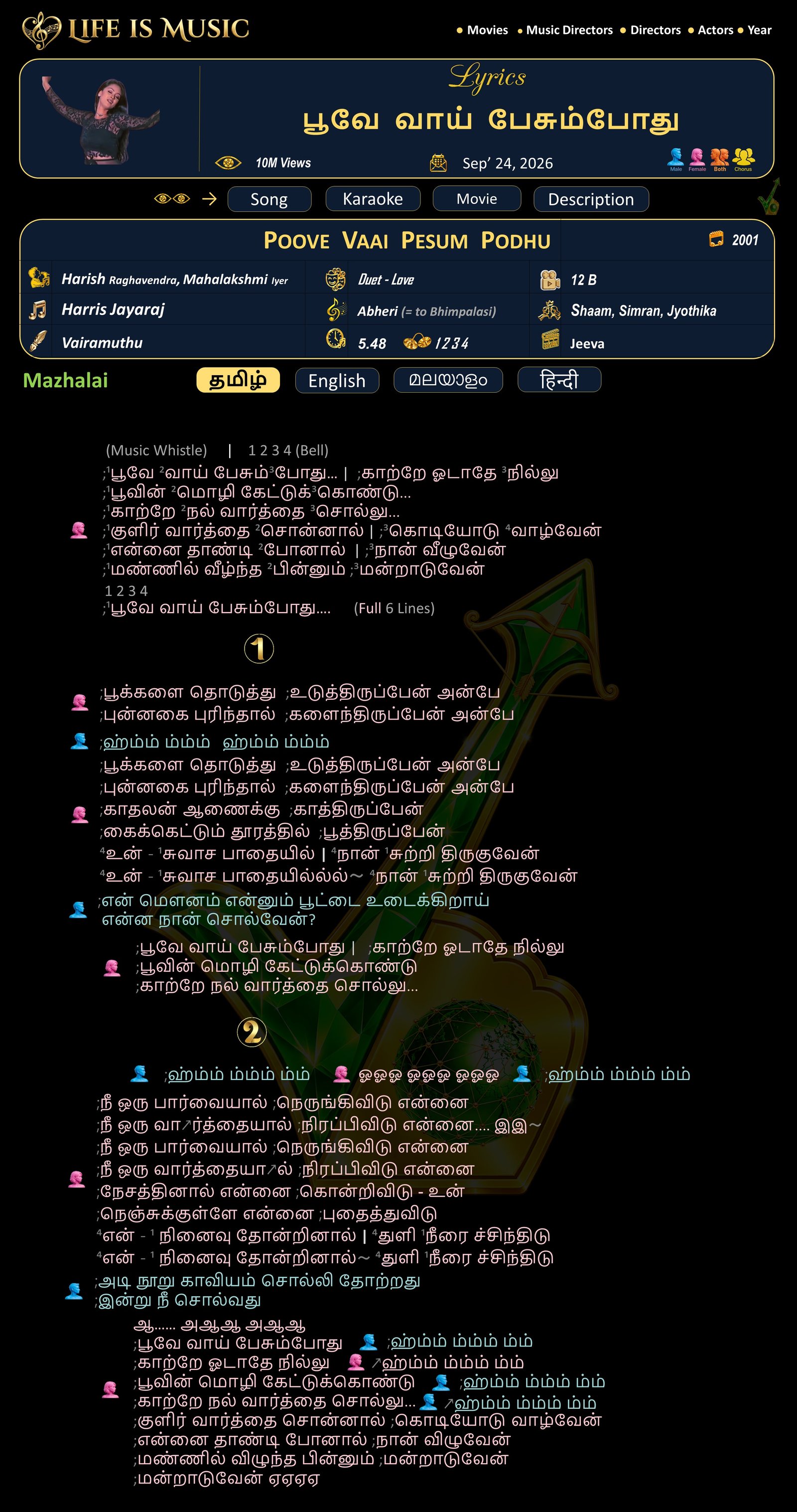 Poove Vaai Pesum Podhu